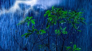 ⚡4K Intense Thunderstorm Rain to Fall Asleep Fast  Torrential Rain amp Very Powerful Thunder at Night [upl. by Snow]