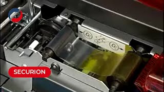 Evolis Securion  Install a moncochrome or color ribbon [upl. by Emmey]