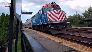 Chicago Metra Commuter Trains in Wheaton Illinois  8132019 [upl. by Nayk]