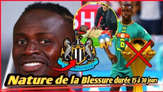 Blessure Nampalys Mendy probabilité dêtre forfait à la Can Sadio Mané vers Newcastle cet Hiver [upl. by Aenehs]