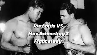 JOE LOUIS VS MAX SCHMELING 2 FIGHT STUDY [upl. by Spearman]