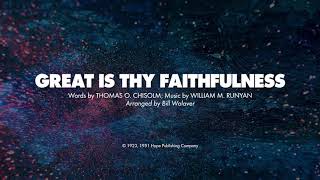 GREAT IS THY FAITHFULNESS  SATB piano track  lyrics [upl. by Celeski]