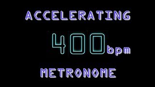 Metronome speed ramp 200 to 400 Crush your speed playing starting slow and accelerating [upl. by Dame130]