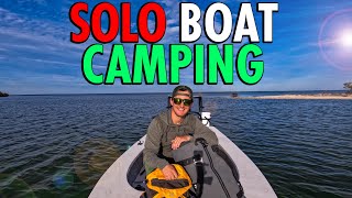 Solo Boat Camping and Fishing Remote Florida Islands [upl. by Sel522]