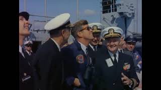 President Kennedy aboard USS Observation Island on 11161963 [upl. by Ecnarolf537]