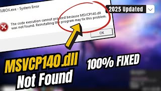 How to Fix msvcp140dll Missing or Not Found ☑️ Error msvcp140dll Not Found [upl. by Adlesirc]