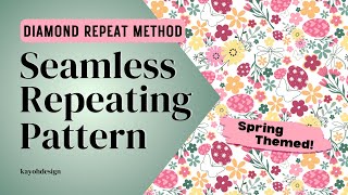 How To Do Seamless Repeating Pattern in Canva Diamond Repeat Method  kayohdesign [upl. by Buffo242]