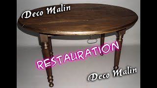 RESTAURER UNE TABLE EN BOIS FACILE [upl. by Amliv503]