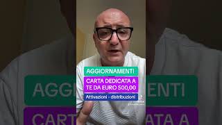 CARTA DEDICATA A TE  attivazione  distribuzione youtube pagamenti youtubeshorts inps [upl. by Anesor]