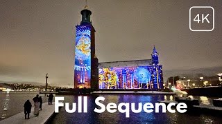 Nobel Week Lights At Stockholm City Hall Sweden 4K 2023 [upl. by Enyawd]