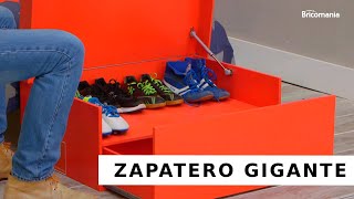 ZAPATERO GIGANTE con cajón extraíble  Zapatero casero con Bricomania [upl. by Aleras]