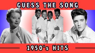 Guess the 1950s Hit Song Music Quiz  50 Songs [upl. by Butterfield502]