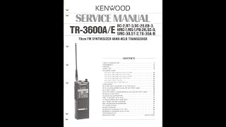 KENWOOD TR3600E 01 PDF MANUAL [upl. by Atiana171]