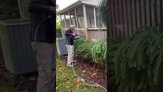 Power Washing Back porch ชนบทในอเมริกา shortvideo คนไทยในต่างแดน [upl. by Eellac]