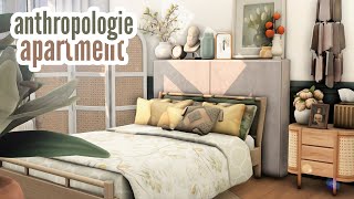 anthropologie apartment \\ The Sims 4 CC speed build [upl. by Arahd]