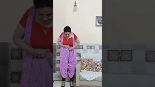 saree as indowestern jump suit sareedraping youtubeshorts ytshort [upl. by Eydnarb]