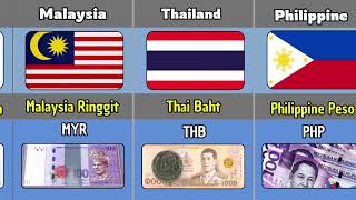 Currency From Different Countries  Country amp Flag [upl. by Asseneg772]