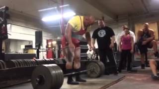 900 lb  408 kg Deadlift Raw Eric Lilliebridge [upl. by Rand937]