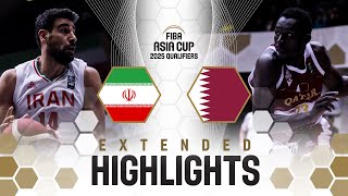 Iran 🇮🇷 vs Qatar 🇶🇦  Extended Highlights  FIBA Asia Cup 2025 Qualifiers [upl. by Gurango]