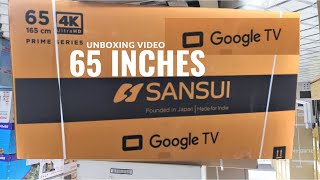 Unboxing SANSUI 4K Ultra HD Smart Android LED TV JSW65ASUHDFF [upl. by Jaan452]