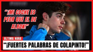 ¡LAS DECLARACIONES DE COLAPINTO POST SPRINT DEL GP DE CATAR EN LA F1 [upl. by Aicitan]