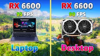 RX 6600 Desktop vs RX 6600 Laptop Gaming Benchmark  Test in 8 Games [upl. by Shevlo]