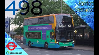 London Buses Romford Queens Hospital 498 Brentwood [upl. by Younger646]