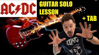 ACDC  KISSIN DYNAMITE  GUITAR SOLO LESSON  TAB [upl. by Dalli]