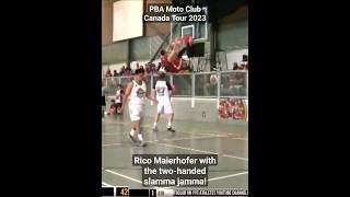 Rico Maierhofer with the two handed slamma jamma  PBA Motoclub Canada Tour 2023 🇨🇦 pbamotoclub [upl. by Pearse]