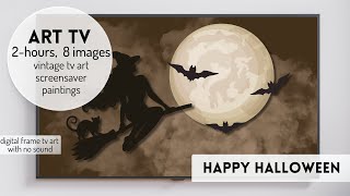 Halloween Screensaver Slideshow TV Art Vintage Art TV Vintage Witch Ghost Fall TV Art Frame TV [upl. by Misab821]