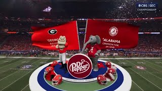 SEC Championship on CBS intro  1 Georgia vs 8 Alabama  12223 [upl. by Gnilhsa]