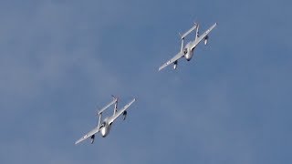 De Havilland Vampire T55 and FB6 Norwegian Air Force flying Display RIAT 2018 RAF Fairford AirShow [upl. by Katz]