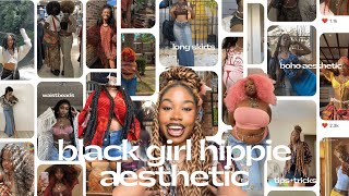 black girl hippie aesthetic 🌙🧚🏾‍♀️ fashion guide and outfit ideas [upl. by Lohcin319]