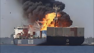 WORLD SHOCK upon arrival in the Red Sea 2 US cargo ships were destroyed by HOUTHI [upl. by Joanie]