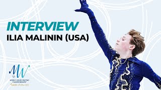 Interview Ilia Malinin USA  Montpellier 2022  WorldFigure [upl. by Clere]