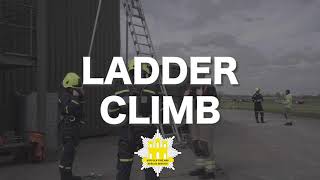 Becoming a firefighter Ladder Climb  Suffolk Fire and Rescue Service [upl. by Callas]