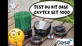 test du kit Oxytex 1000 Oase laérateur de bassin de jardin avec support bactérien [upl. by Danila]