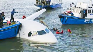 Un PILOTO HÉROE amerizó en el río HUDSON Todos SOBREVIVIERON de MILAGRO [upl. by Nhguavad]