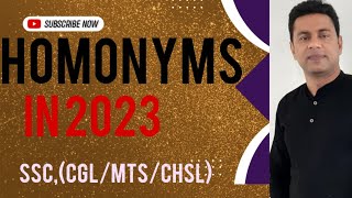 Homonyms in SSC CGL MTS CHSL ampSSCGD Homonyms ampHomophones Homonyms SSC 2023 [upl. by Tali963]