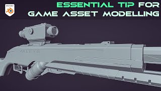 Proper Way of Modelling Game Assets  Blender tutorial for Hard Surface [upl. by Aicram697]