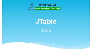 Bài 11  Java Swing  JTable [upl. by Tabbie]