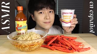 ASMR comiendo el Maruchan con Takis COREANOSonido de ComerEating Sound [upl. by Rhiamon]