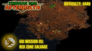 Tiberian Sun Aftermath  GDI Mission 03 Red Zone Salvage Hard Difficulty [upl. by Bertila321]