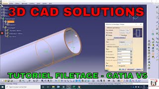 Catia Tutoriel Rapide  Filetage  Tutoriel [upl. by Kohler]