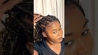 I tried knotless boho braids with synthetic hair hair boho braids shorts [upl. by Gnurt]