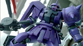 Purple HG Zaku II F2  REVIEW  Stardust Memory 0083 plastic model kit [upl. by Yor]