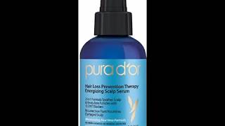 PURA DOR Hair Loss Prevention Therapy Energizing Scalp Serum Hair Revitalizer Organic Argan Oil amp B [upl. by Coussoule]