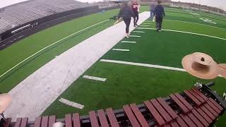 Junior Class Runs Hilliard Bradley Marching Band 2021 Marimba Headcam [upl. by Balduin]