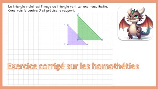 Correction dexercice sur les homothéties 13 [upl. by Fem]