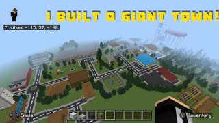 I built a GIANT TOWN in Minecraft  With shadowben9562 [upl. by Silbahc]